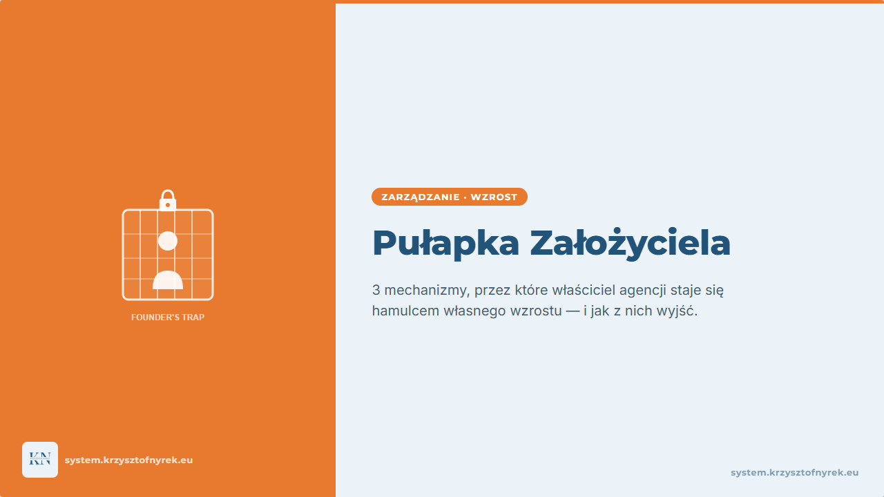 Pułapka Założyciela: Dlaczego właściciel agencji jest jej własnym hamulcem