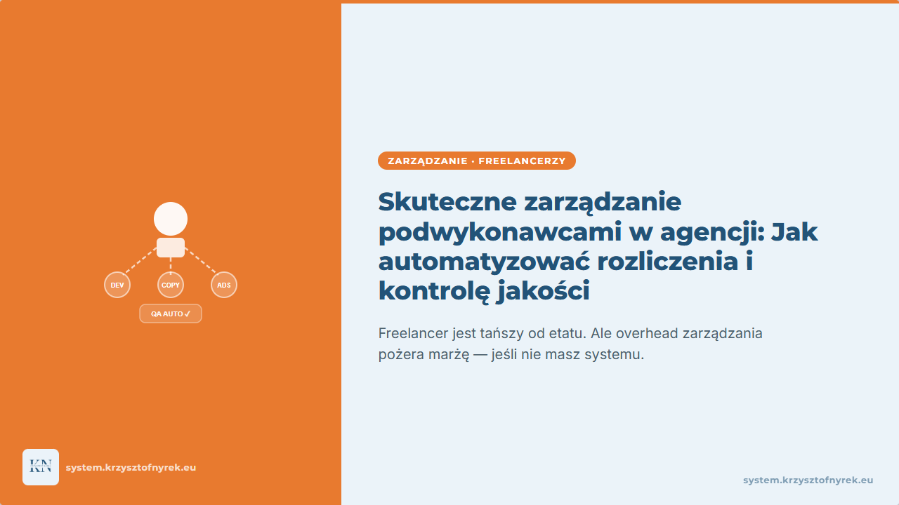 Skuteczne zarządzanie podwykonawcami w agencji: jak automatyzować rozliczenia i kontrolę jakości